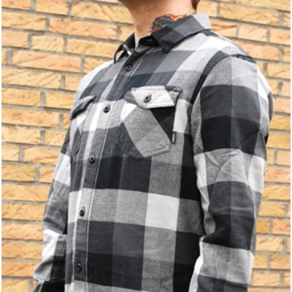 Vans slim fit (M) black/white flannel